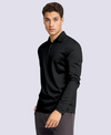 BLACK POLO SHIRT LONG SLEEVE