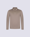 TAUPE POLO SHIRT LONG SLEEVE