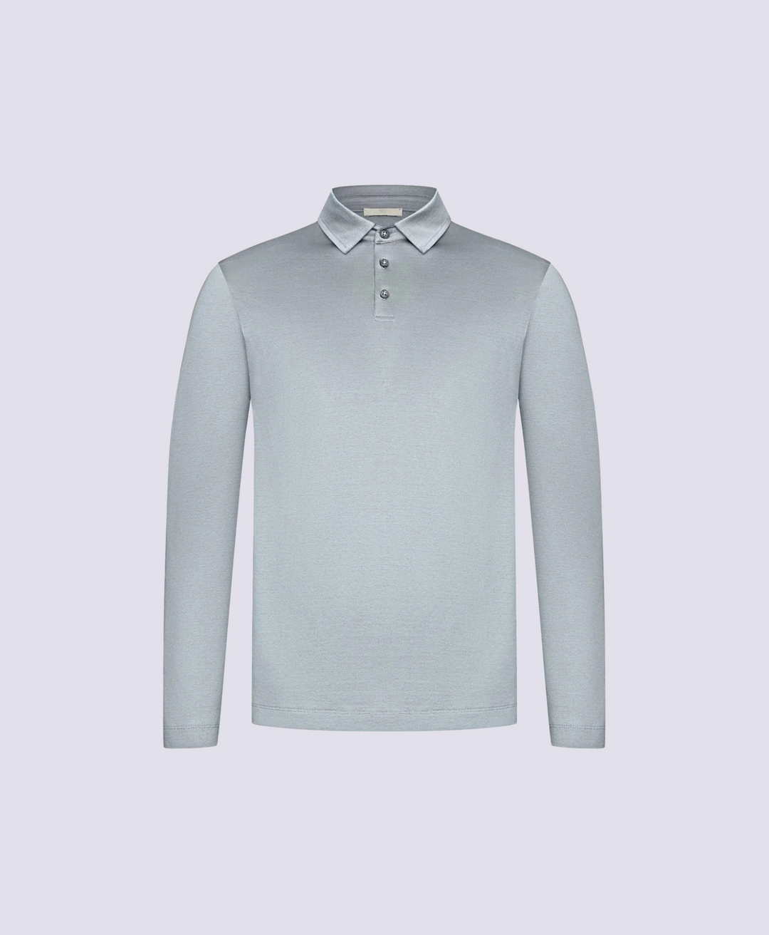 MIST GREY POLO SHIRT LONG SLEEVE