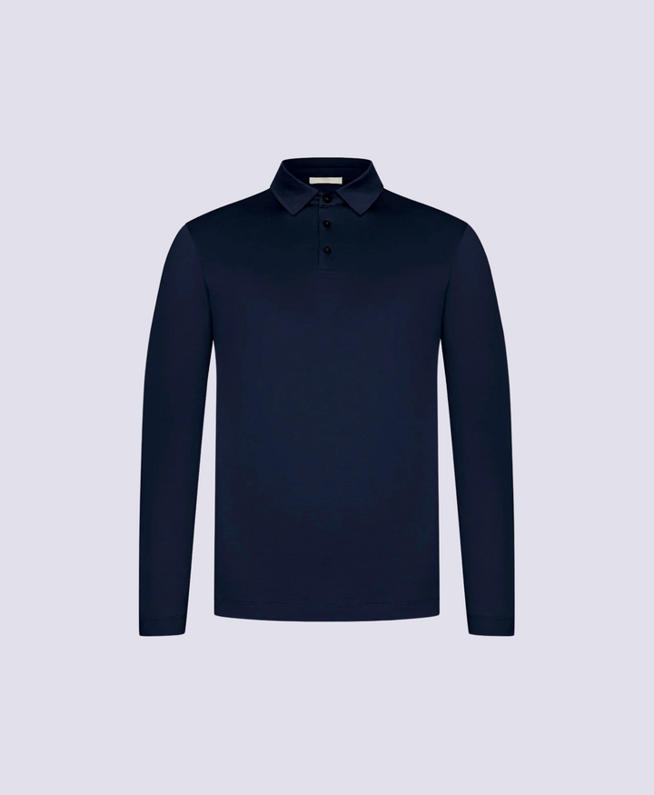 MIDNIGHT BLUE POLO SHIRT LONG SLEEVE