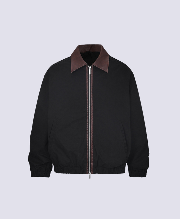 BLACK BROWN LINED JACKET