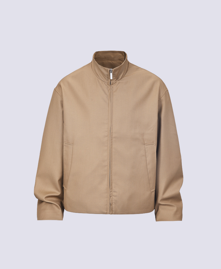 CAMEL LEATHER JACKET
