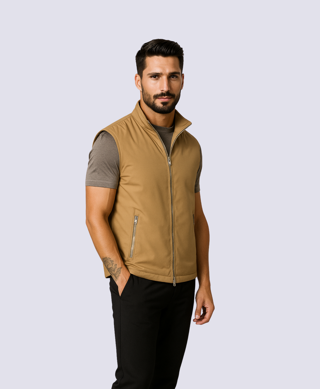 BROWN BODYWARMER
