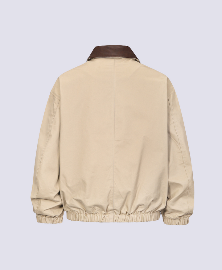 BEIGE BROWN LINED JACKET