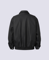 BLACK LEATHER DOUBLE POCKET JACKET