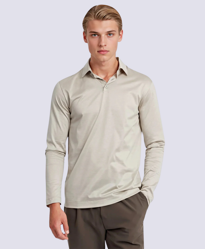 STONE POLO SHIRT LONG SLEEVE