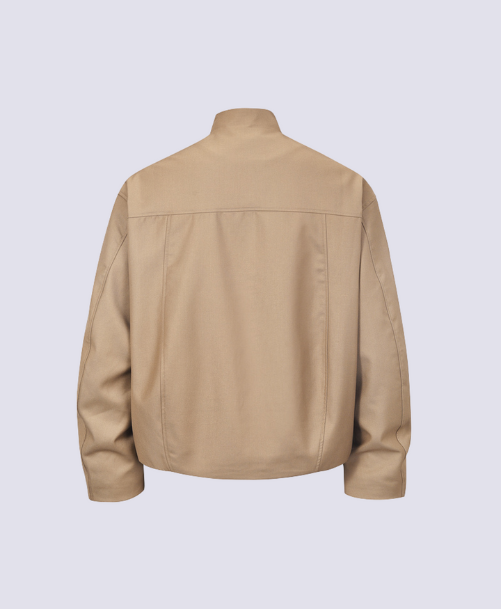 CAMEL LEATHER JACKET