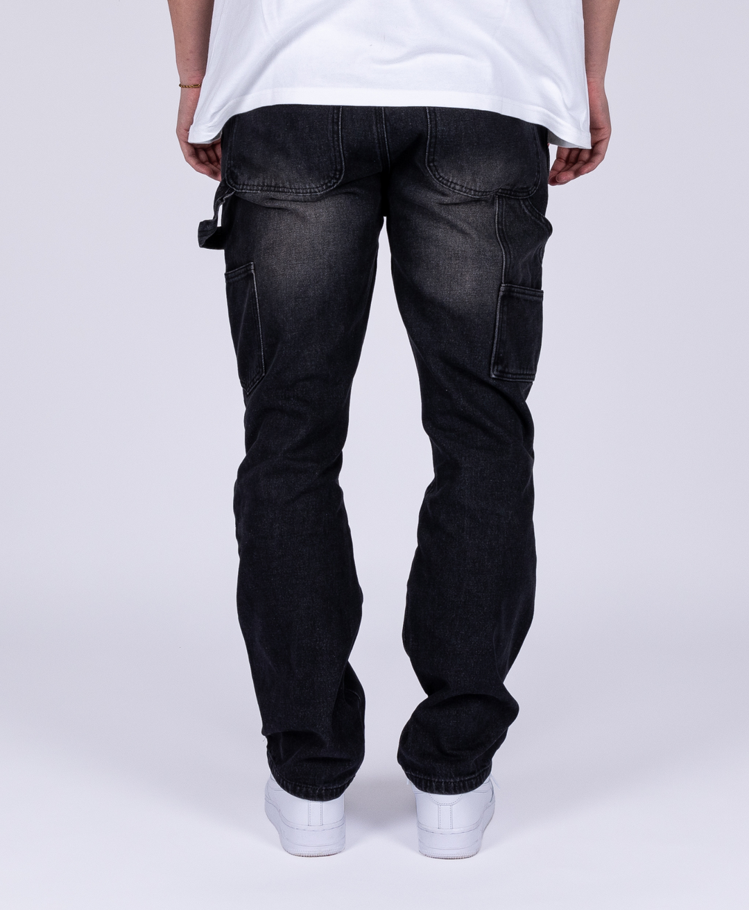 BLACK/GREY FLARED JEANS
