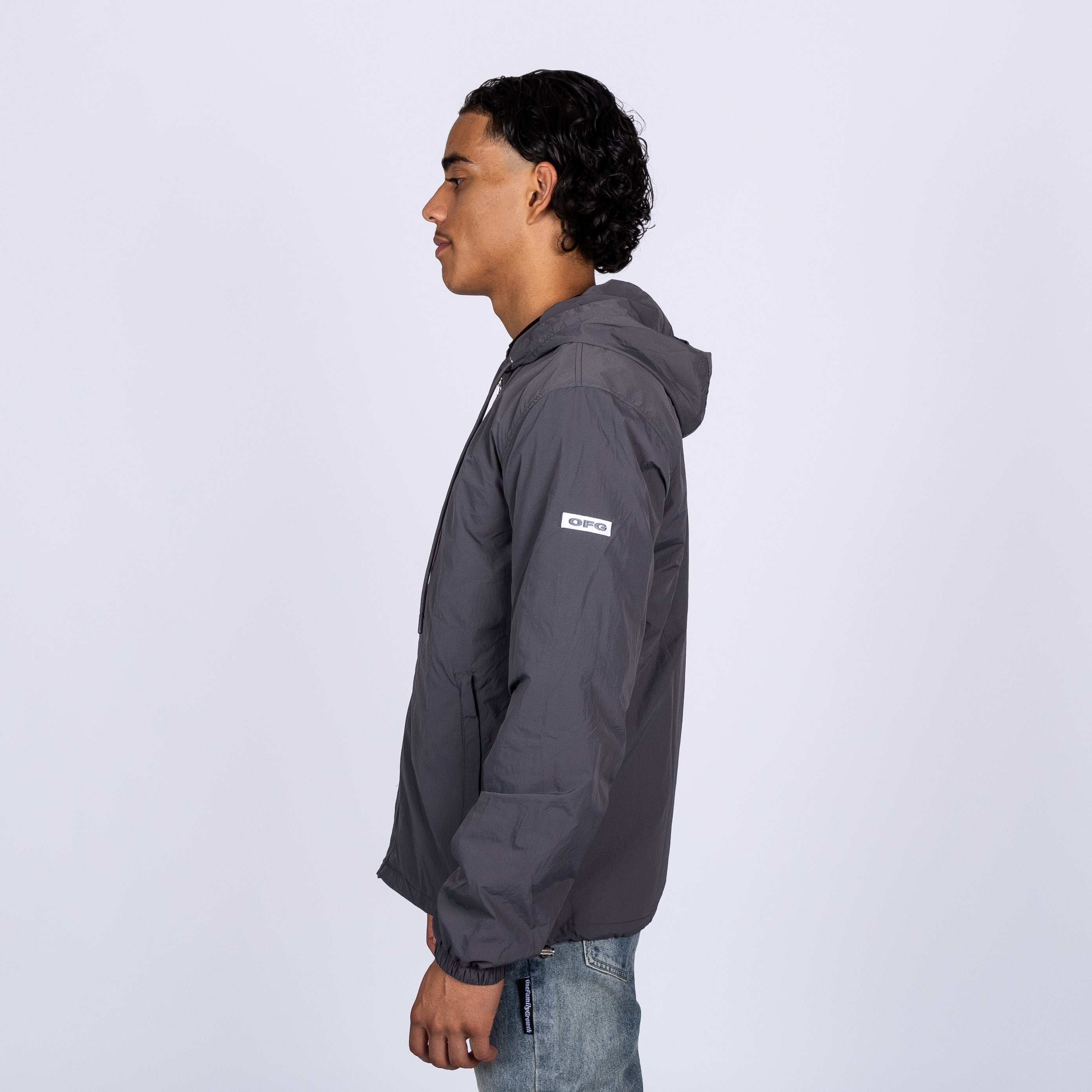 Dark grey windbreaker outlet
