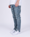 BLACK/GREY FLARED JEANS