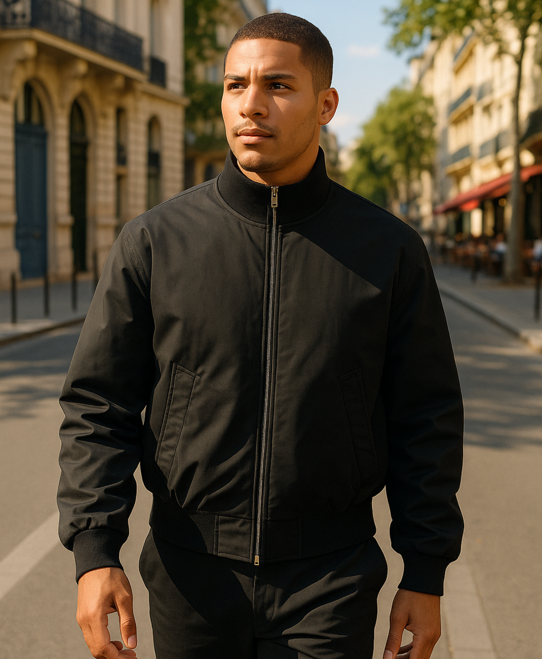 BLACK BOMBER JACKET