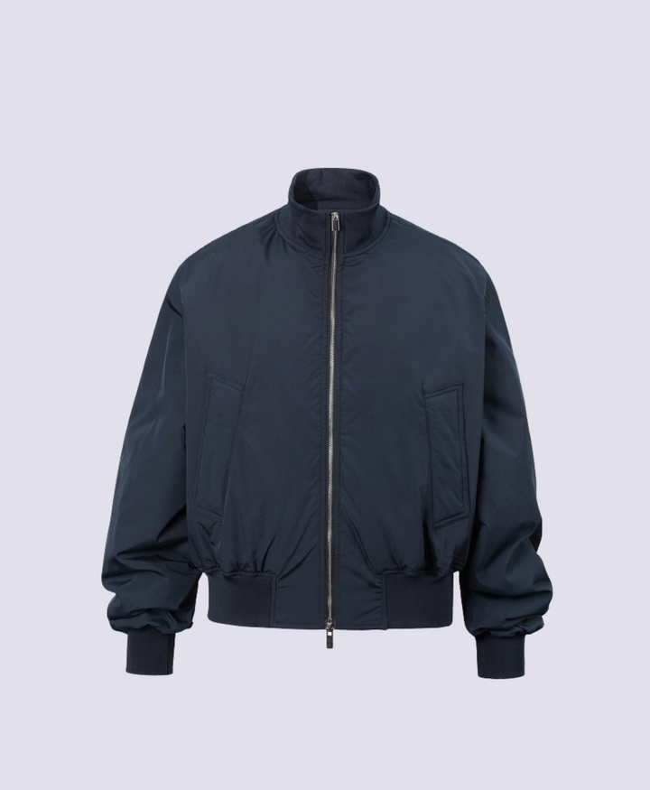 NAVY BLUE BOMBER JACKET