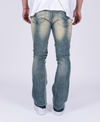 BLACK/GREY FLARED JEANS